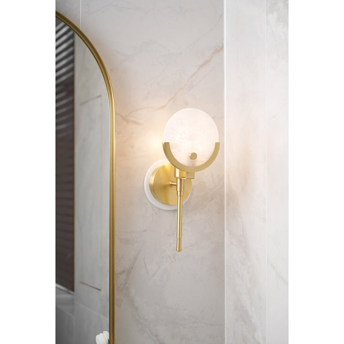 Ava Brass Alabaster Wall Lamp Vakkerlight