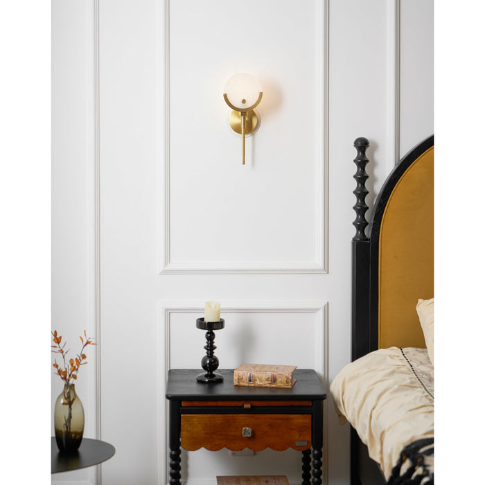 Ava Brass Alabaster Wall Lamp Vakkerlight