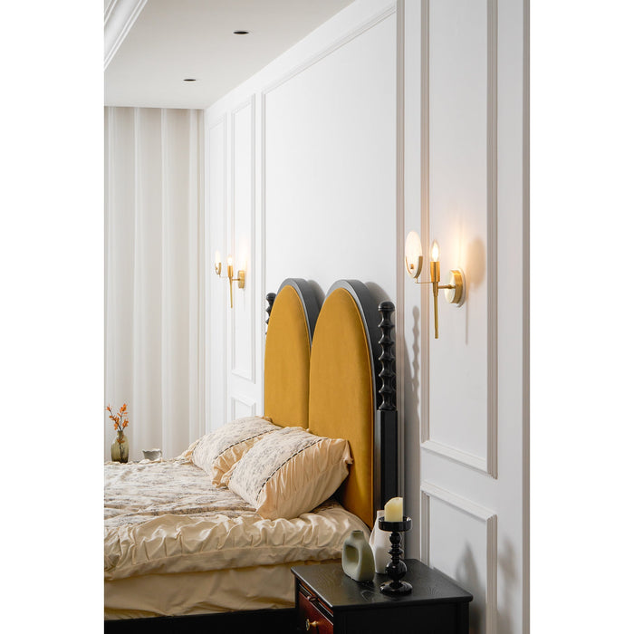 Ava Brass Alabaster Wall Lamp Vakkerlight