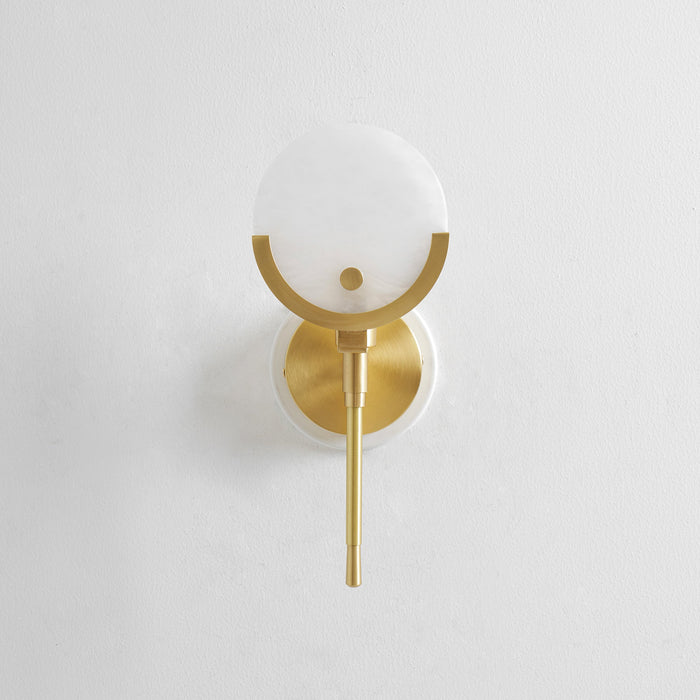 Ava Brass Alabaster Wall Lamp Vakkerlight