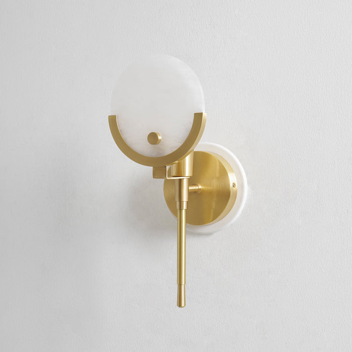 Ava Brass Alabaster Wall Lamp Vakkerlight