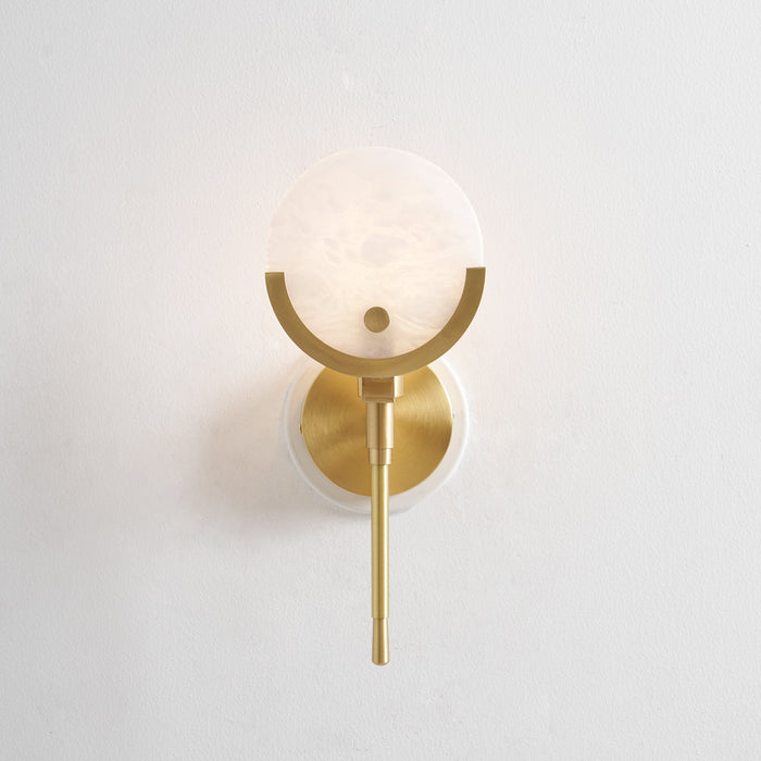 Ava Brass Alabaster Wall Lamp Vakkerlight