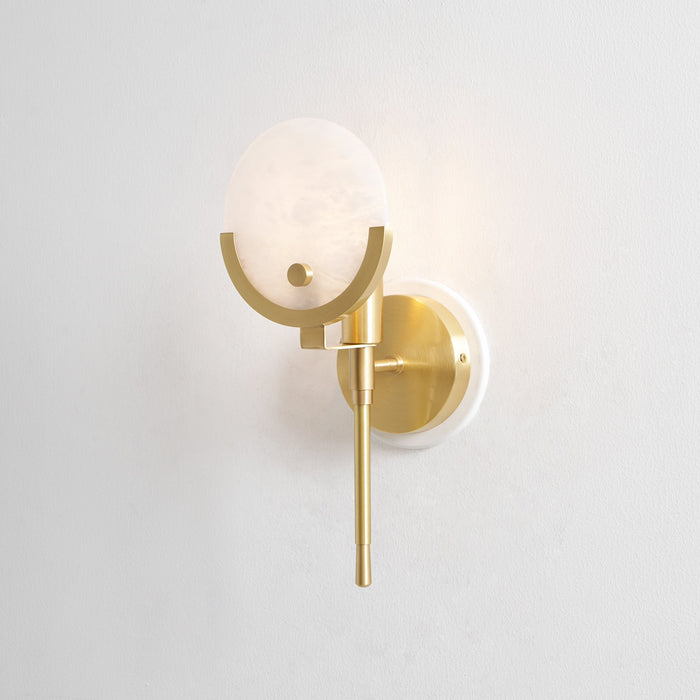 Ava Brass Alabaster Wall Lamp Vakkerlight