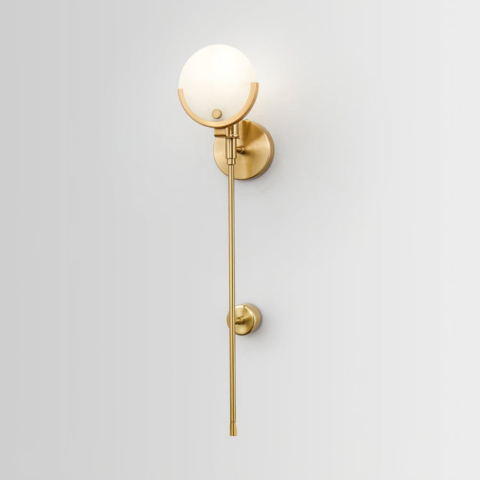 Ava Brass Alabaster Wall Lamp Vakkerlight
