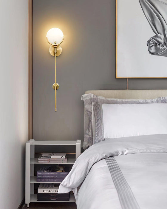 Ava Brass Alabaster Wall Lamp Vakkerlight