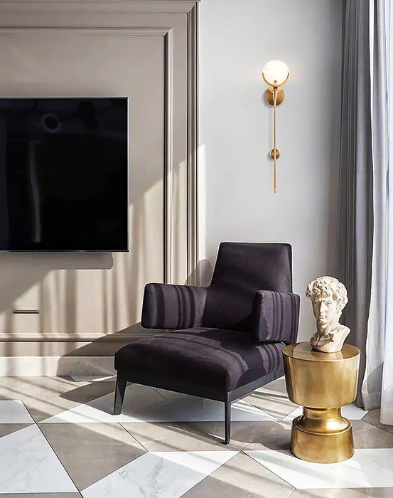 Ava Brass Alabaster Wall Lamp Vakkerlight
