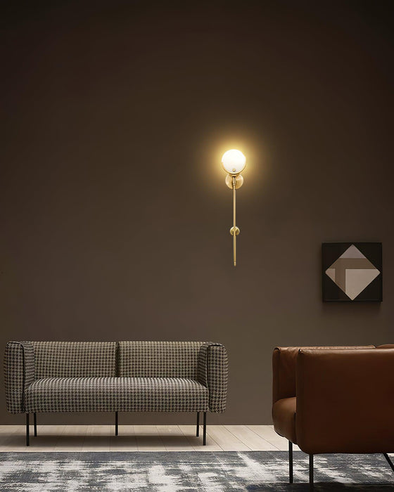 Ava Brass Alabaster Wall Lamp Vakkerlight