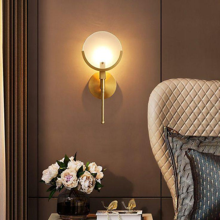 Ava Brass Alabaster Wall Lamp Vakkerlight