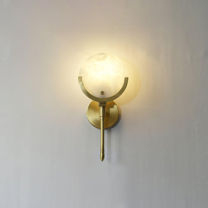 Ava Brass Alabaster Wall Lamp Vakkerlight