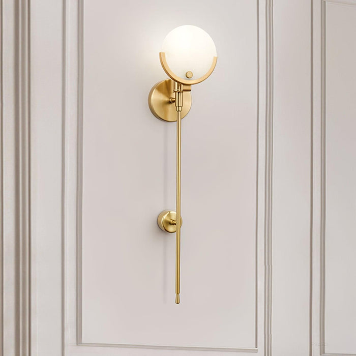 Ava Brass Alabaster Wall Lamp Vakkerlight