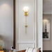 Ava Brass Alabaster Wall Lamp Vakkerlight