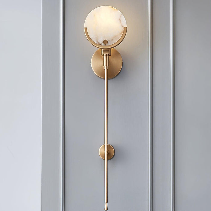 Ava Brass Alabaster Wall Lamp Vakkerlight