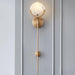 Ava Brass Alabaster Wall Lamp Vakkerlight