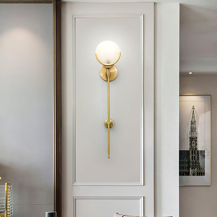 Ava Brass Alabaster Wall Lamp Vakkerlight