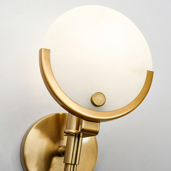 Ava Brass Alabaster Wall Lamp Vakkerlight