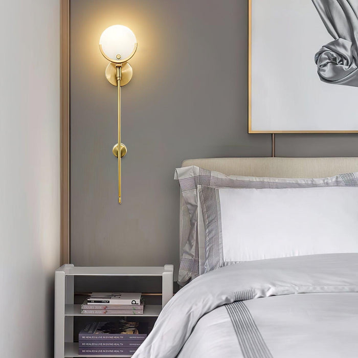 Ava Brass Alabaster Wall Lamp Vakkerlight