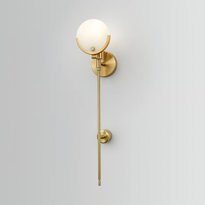 Ava Brass Alabaster Wall Lamp Vakkerlight