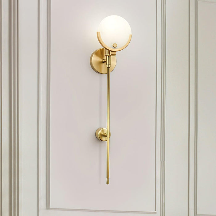 Ava Brass Alabaster Wall Lamp Vakkerlight