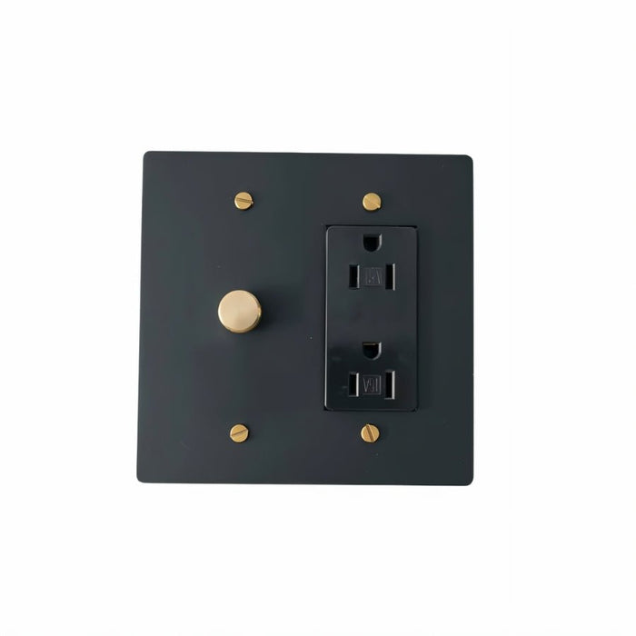 Brass Mixed Dimmer Switch (2-Gang) simprolos