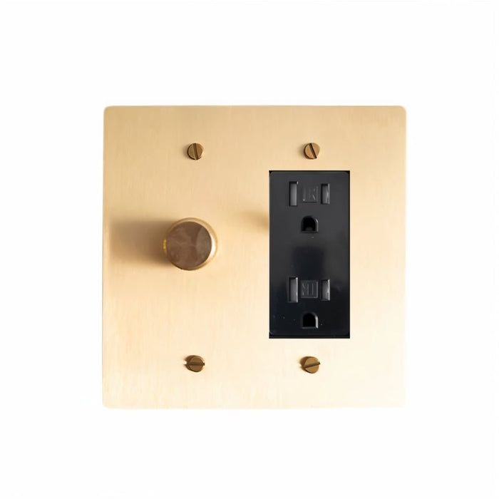 Brass Mixed Dimmer Switch (2-Gang) simprolos