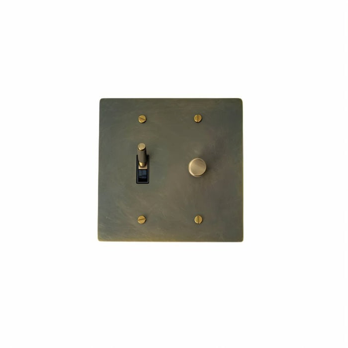 Brass Mixed Dimmer Switch (2-Gang) simprolos