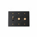 Brass Mixed Dimmer Switch (3-Gang) simprolos