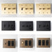 Brass Mixed Dimmer Switch (3-Gang) simprolos