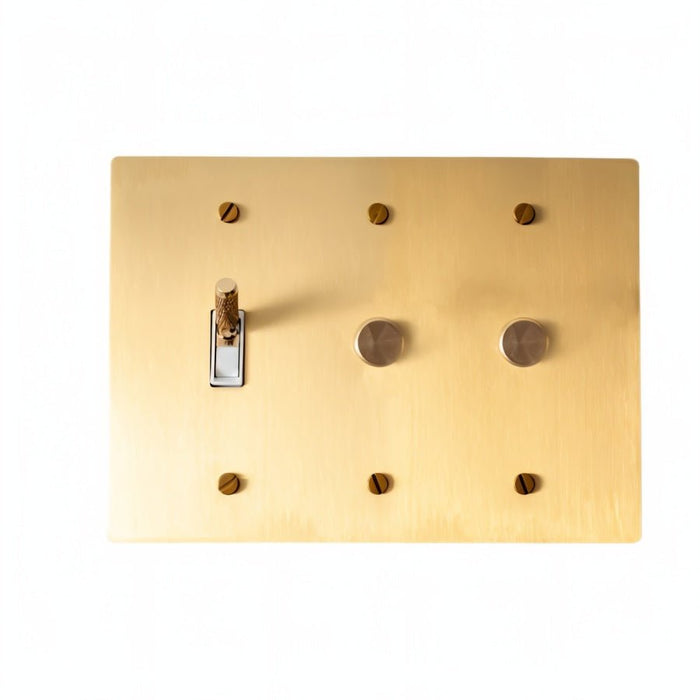 Brass Mixed Dimmer Switch (3-Gang) simprolos