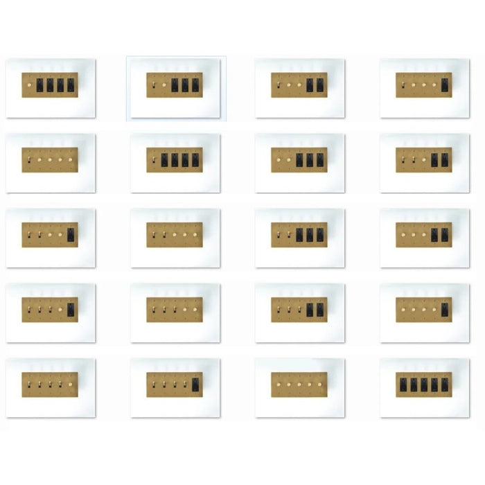 Brass Mixed Dimmer Switch (5-Gang) simprolos