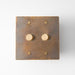 Brass Rotary Dimmer Switch (2-Gang) - Simprolos