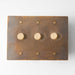 Brass Rotary Dimmer Switch (3-Gang) - Simprolos