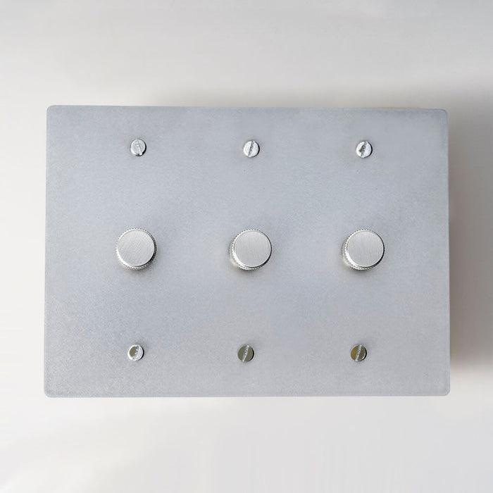 Brass Rotary Dimmer Switch (3-Gang) - Simprolos