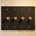 Brass Rotary Dimmer Switch (4-Gang) - Simprolos