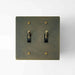 Brass Toggle Switch (2-Gang) - Open Box simprolos