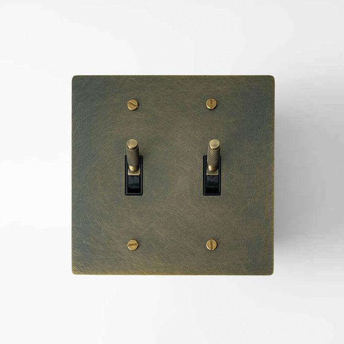 Brass Toggle Switch (2-Gang) - Simprolos