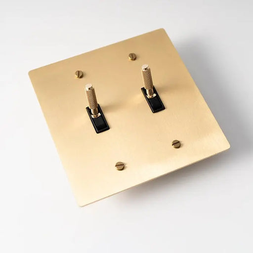 Brass Toggle Switch (2-Gang) - Open Box simprolos