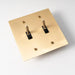 Brass Toggle Switch (2-Gang) - Open Box simprolos