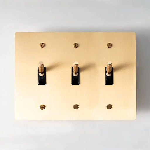 Brass Toggle Switch (3-Gang) - Open Box simprolos