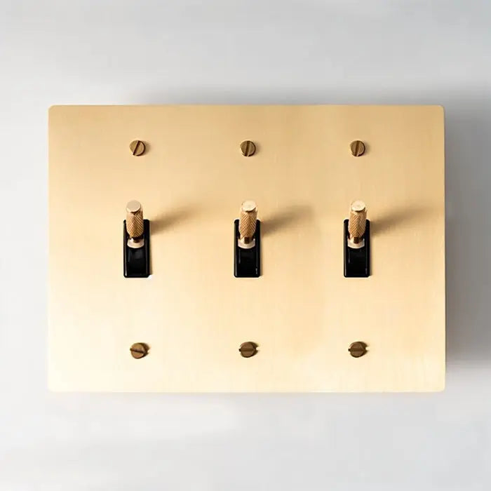 Brass Toggle Switch (3-Gang) - Open Box simprolos