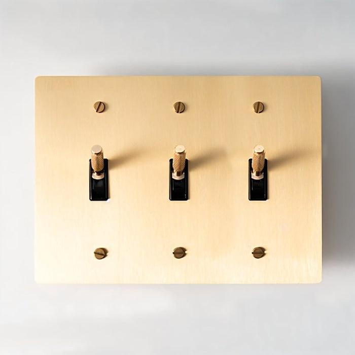 Brass Toggle Switch (3-Gang) - Simprolos