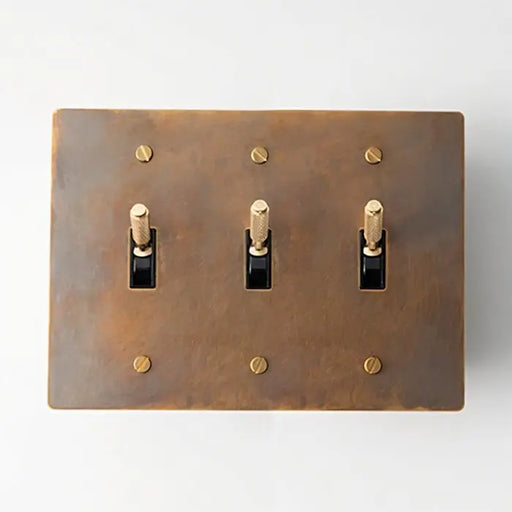 Brass Toggle Switch (3-Gang) - Open Box simprolos