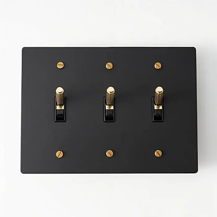 Brass Toggle Switch (3-Gang) - Open Box simprolos