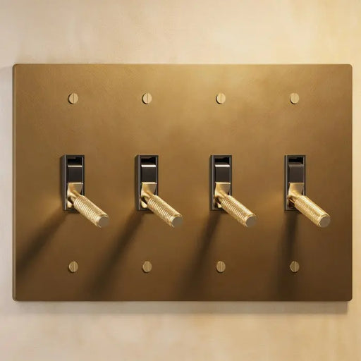 Brass Toggle Switch (4-Gang) - Open Box simprolos