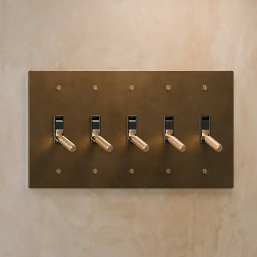 Brass Toggle Switch (5-Gang) - Open Box simprolos