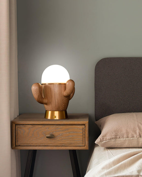 Wooden Cactus Table Lamp Vakkerlight