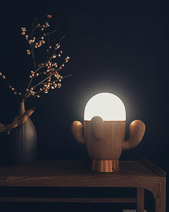Wooden Cactus Table Lamp Vakkerlight