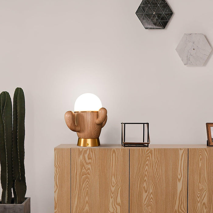 Wooden Cactus Table Lamp Vakkerlight