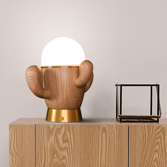 Wooden Cactus Table Lamp Vakkerlight