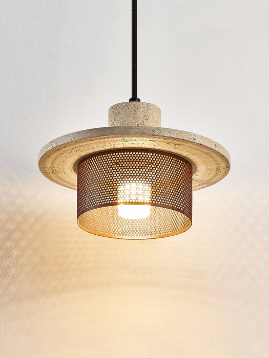 Caldera Travertine Mesh Pendant Lamp Vakkerlight