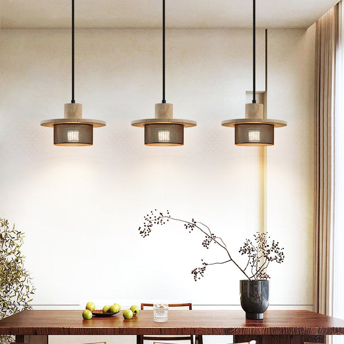 Caldera Travertine Mesh Pendant Lamp Vakkerlight